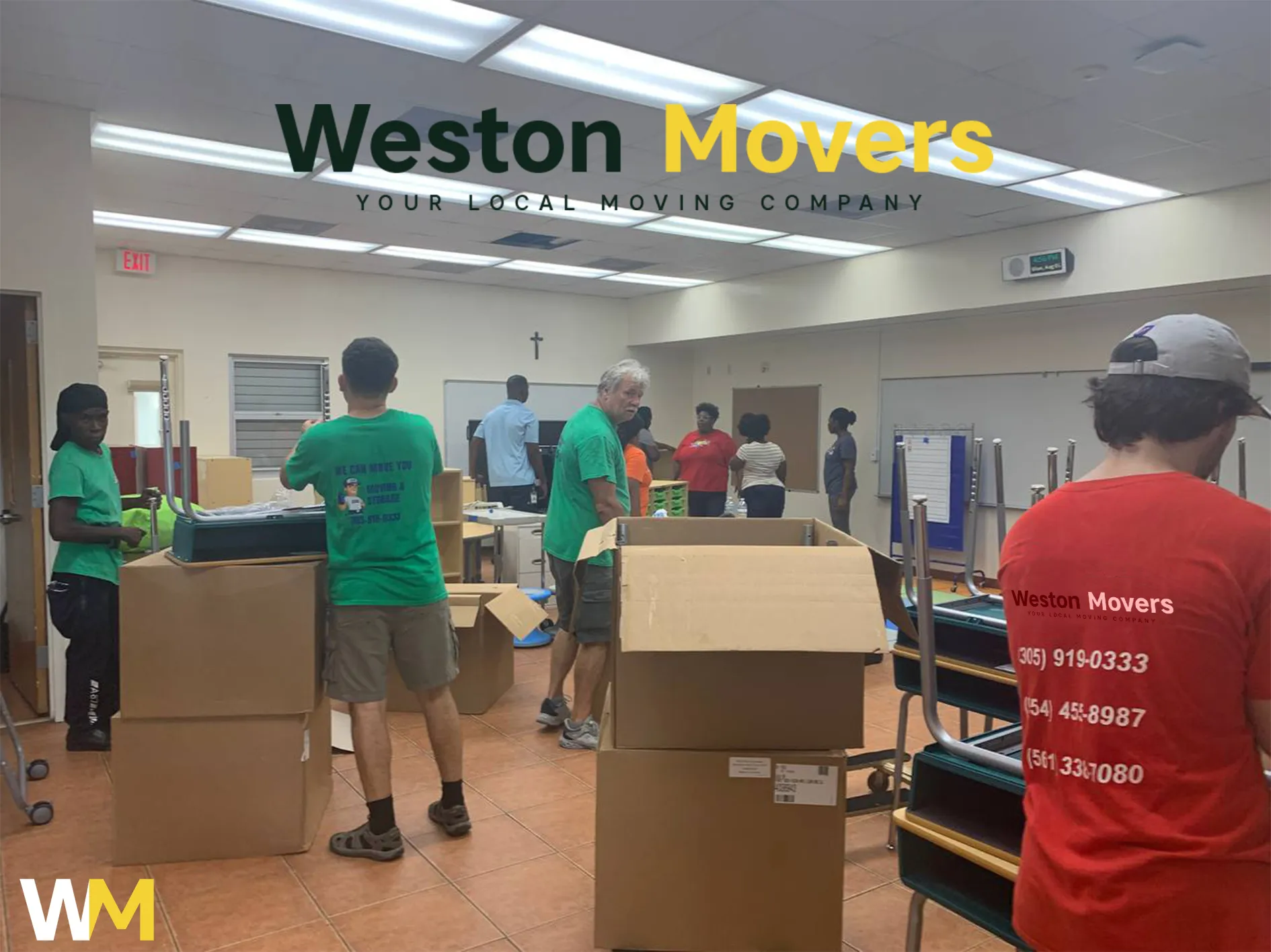 Team Members Packing Service Boxes and Furniture